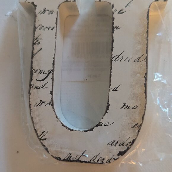 NWT Retro Distressed Small Letter 'U' Sign Script Typeface Michael's Home Decor - Picture 2 of 5